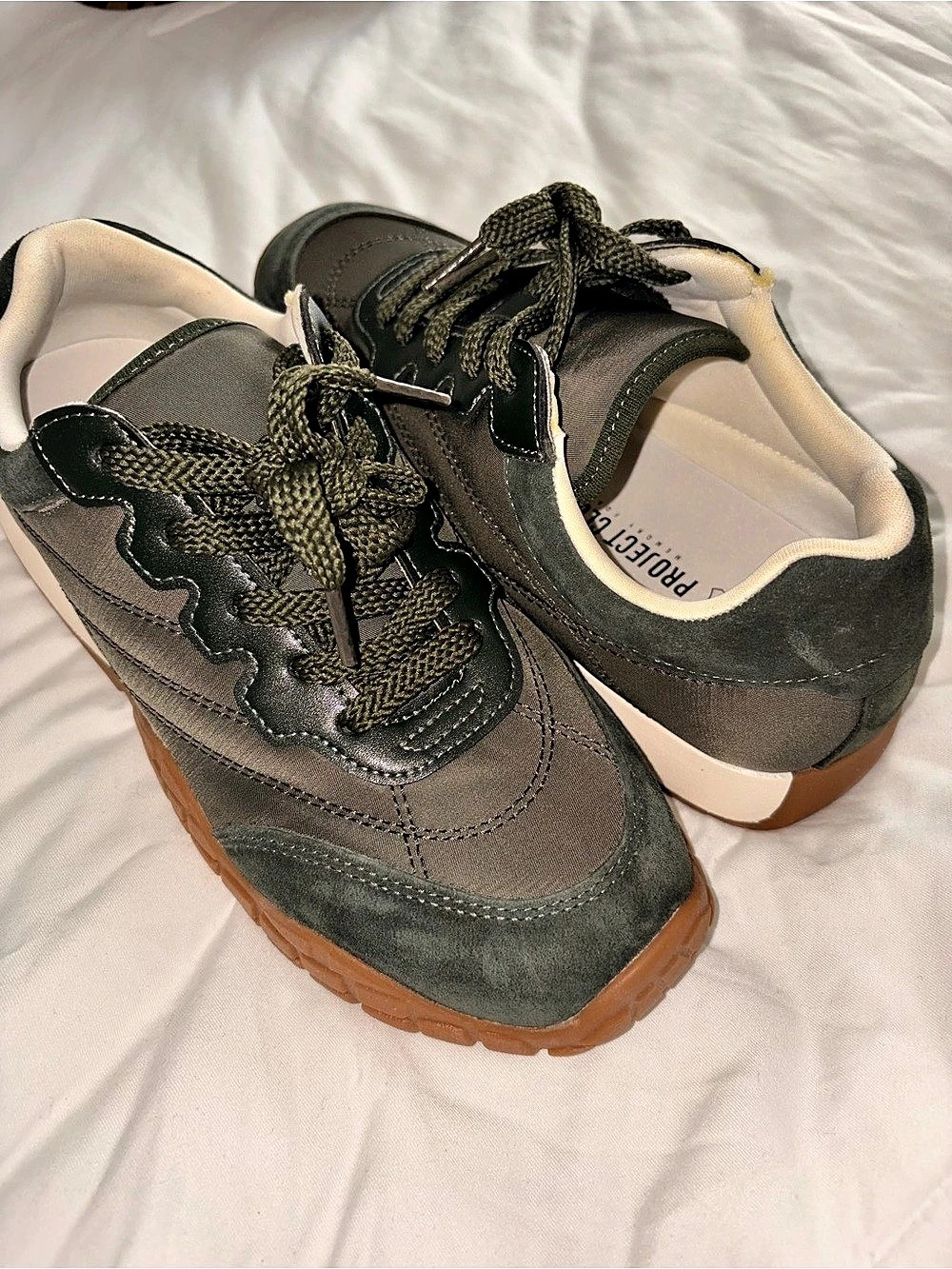 Project Cloud Brita Sneakers in Green & Brown US 8